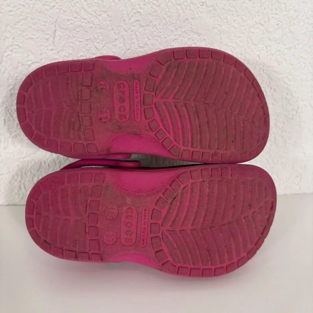 Crocs Pink Kid's Classic Clog Shoes Kid's‎ 10